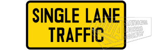 Single Lane Traffic Sign